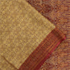 Sanskriti Vintage Sarees Cream Banarasi Brocade Woven Pure Satin Sari Fabric