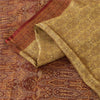 Sanskriti Vintage Sarees Cream Banarasi Brocade Woven Pure Satin Sari Fabric