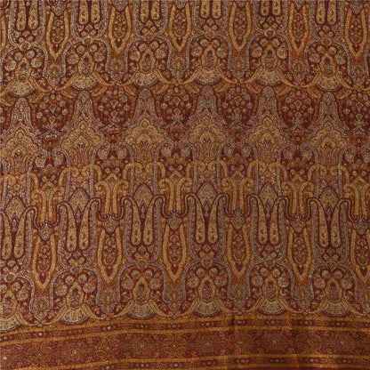 Sanskriti Vintage Sarees Cream Banarasi Brocade Woven Pure Satin Sari Fabric