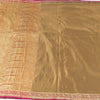 Sanskriti Vintage Sarees Brown BanarasiBrocade Zari Woven Pure Satin Sari Fabric
