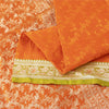 Sanskriti Vintage Sarees Banarasi Brocade Zari Woven Pure Satin Sari 5+YD Fabric