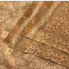 Sanskriti Vintage Sarees Brown Banarasi Brocade Woven Pure Satin Sari 5+ydFabric