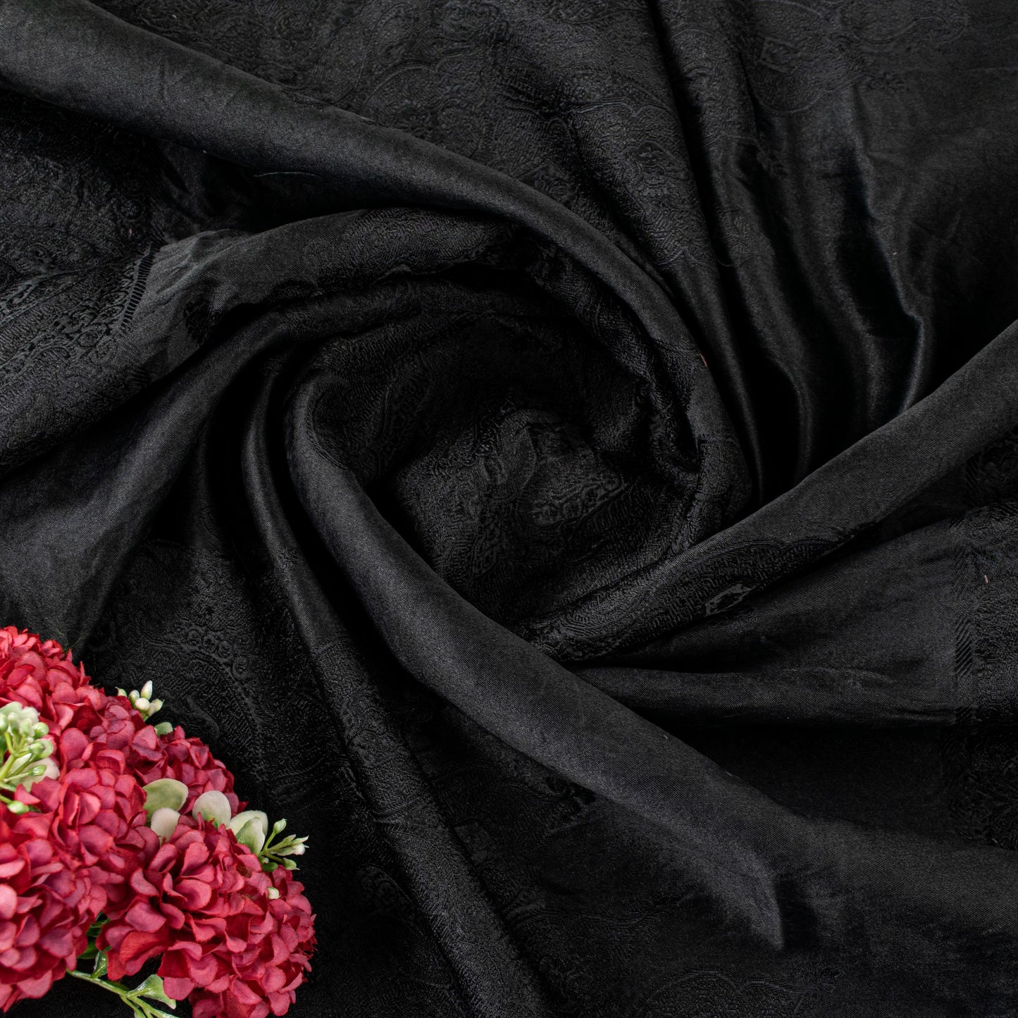 Sanskriti Vintage Black Soft Pure Satin Silk Sarees Handwoven Thread 5.5+YD Sari