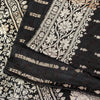 Sanskriti Vintage Black Pure Satin Sarees Banarasi Brocade Zari Hand Woven Sari