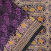 Sanskriti Vintage Purple Soft Pure Satin Silk Sarees Banarasi Brocade Zari Hand Woven 5+YD