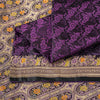Sanskriti Vintage Purple Soft Pure Satin Silk Sarees Banarasi Brocade Zari Hand Woven 5+YD