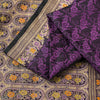 Sanskriti Vintage Purple Soft Pure Satin Silk Sarees Banarasi Brocade Zari Hand Woven 5+YD