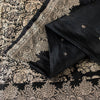 Sanskriti Vintage Black Pure Satin Sarees Banarasi Brocade Zari Hand Woven 5+YD