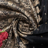 Sanskriti Vintage Black Pure Satin Sarees Banarasi Brocade Zari Hand Woven 5+YD