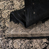 Sanskriti Vintage Black Pure Satin Sarees Banarasi Brocade Zari Hand Woven 5+YD