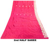 Sanskriti Vintage Soft Pink Pure Silk Sarees Brocade Hand Woven Banarasi 5+Yd