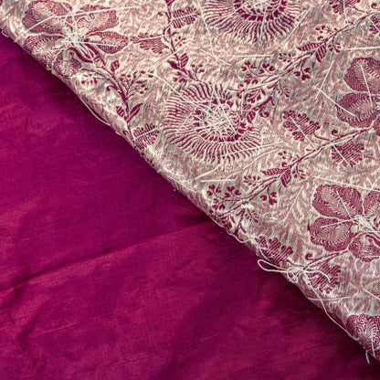 Sanskriti Vintage Soft Pink Pure Silk Sarees Brocade Hand Woven Banarasi 5+Yd
