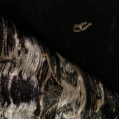 Sanskriti Vintage Saree Black 100% Pure Satin Silk 5+Yd Sari Banarasi Brocade Zari Hand Woven Create Dresses, Kaftan, Skirt, Top, Project