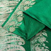 Sanskriti Vintage Green Soft Pure Satin Sarees Zari Handmade Brocade Banarasi 5y