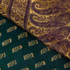 Sanskriti Vintage Green Pure Satin Sarees Zari Handwoven Brocade Banarasi Fabric