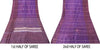 Sanskriti Vintage Purple Pure Satin Sarees Banarasi Brocade Zari Handwoven 4.5YD