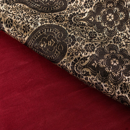 Sanskriti Vintage Black Pure Satin Sarees Banarasi Brocade Zari Handwoven 5.5+YD