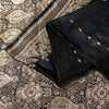 Sanskriti Vintage Black Pure Satin Sarees Banarasi Brocade Zari Handwoven 5.5+YD
