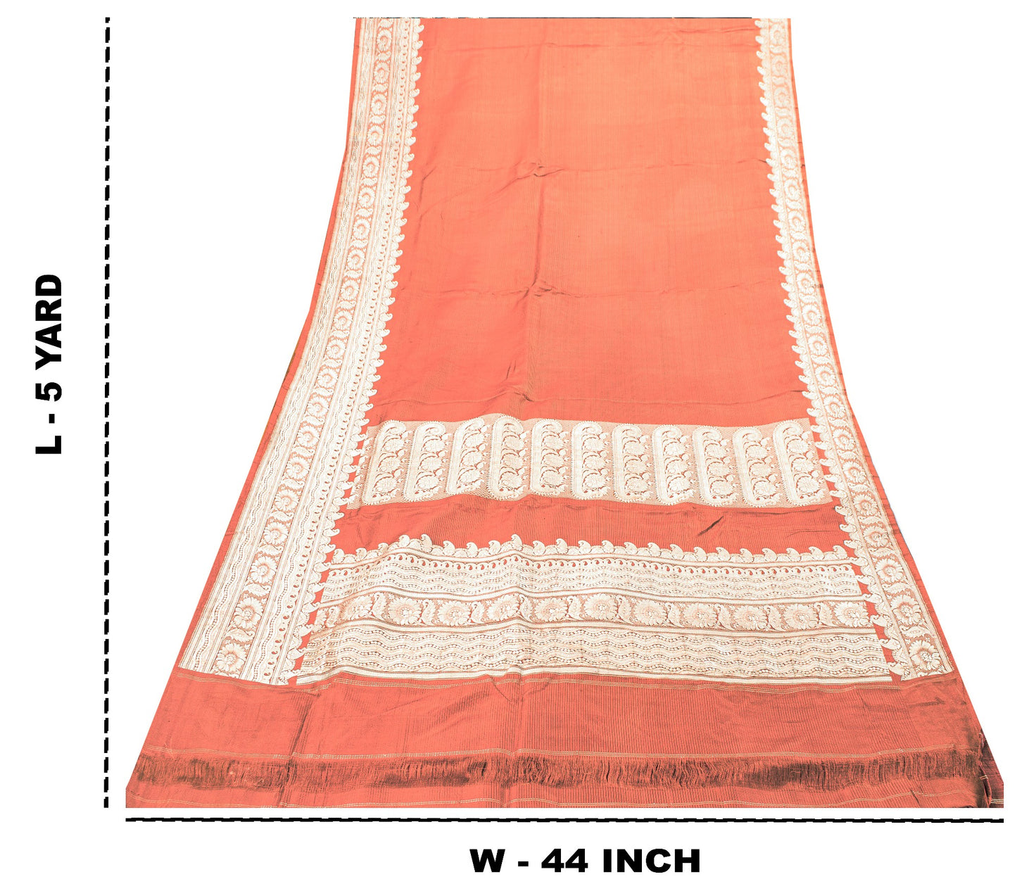 Sanskriti Vintage Saree Red 100% Pure Satin Silk 5Yd Sari Banarasi Brocade Zari Handwoven Home Decor, Sewing, Upcycling, DIY Projects