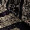 Sanskriti Vintage Black Pure Satin Sarees Banarasi Brocade Zari Hand-Woven 5 YD
