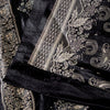 Sanskriti Vintage Black Pure Satin Sarees Banarasi Brocade Zari Hand-Woven 5 YD