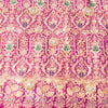 Sanskriti Vintage Blue-Pink Pure Satin Sarees Banarasi Brocade Hand Beaded 5 YD