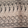 Sanskriti Vintage Black Pure Satin Sarees Banarasi Brocade Zari Handwoven 4.5+Yd