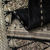 Sanskriti Vintage Black Pure Satin Sarees Banarasi Brocade Zari Hand-Woven 5+Yd