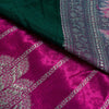 Sanskriti Vintage Green-Pink Pure Saree Banarasi Brocade Zari Hand-Woven 5+YD