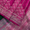 Sanskriti Vintage Green-Pink Pure Saree Banarasi Brocade Zari Hand-Woven 5+YD
