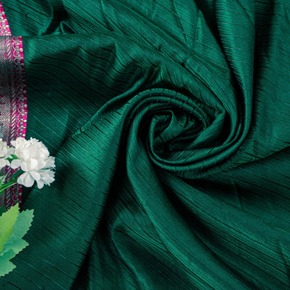 Sanskriti Vintage Green-Pink Pure Saree Banarasi Brocade Zari Hand-Woven 5+YD
