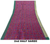 Sanskriti Vintage Katan Silk Saree Rankat Brocade Banarasi Zari Hand Woven 5+YD
