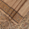 Sanskriti Vintage Pink Soft Pure Satin Saree Banarasi Brocade Hand-Woven 5.5+Yd