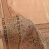 Sanskriti Vintage Pink Soft Pure Satin Saree Banarasi Brocade Hand-Woven 5.5+Yd