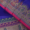 Sanskriti Vintage Soft BluePure Satin Saree Banarasi Brocade Zari Handwoven 5+YD