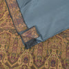 Sanskriti Vintage Gray-Blue 100%Pure Silk Saree Tanchoi Brocade Hand-Woven 5.5YD