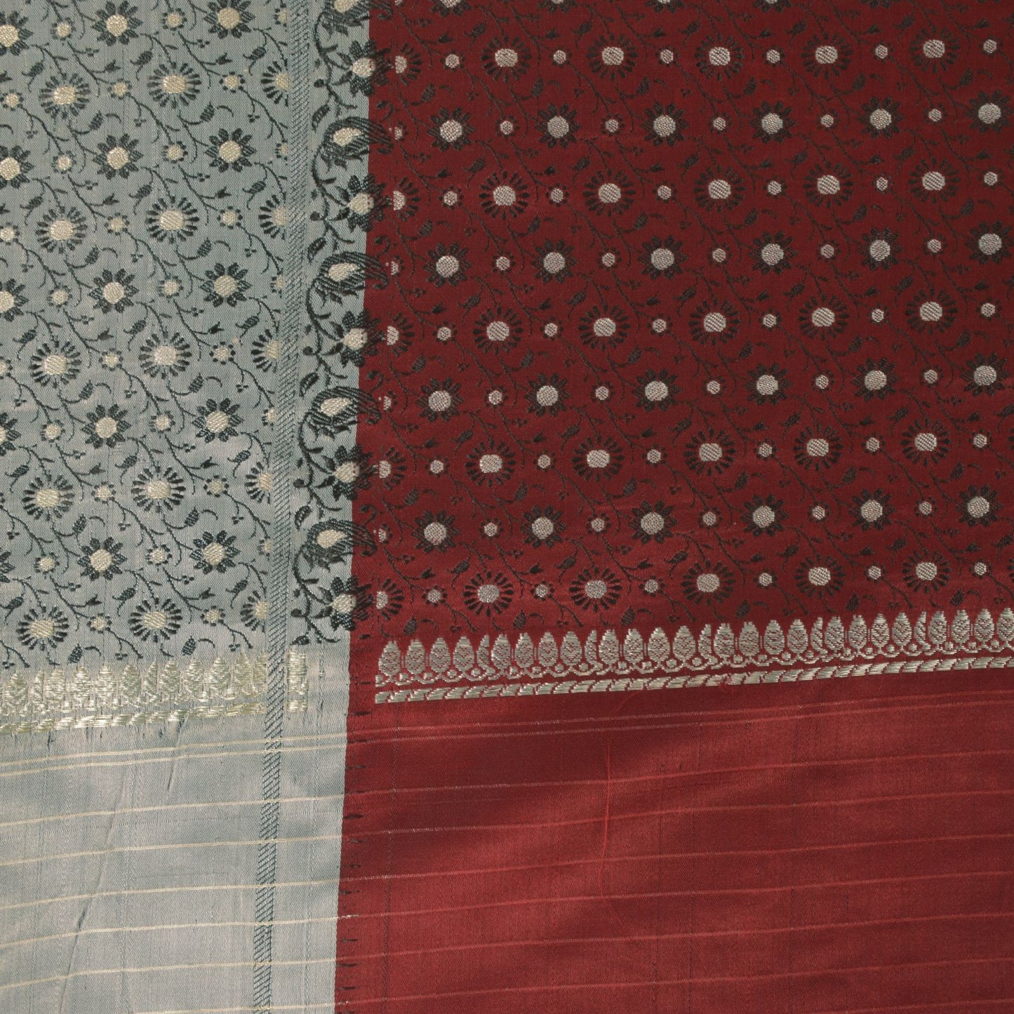 Sanskriti Vintage Soft Red Pure Silk Saree Banarasi Brocade Hand-Woven 4.5+yard