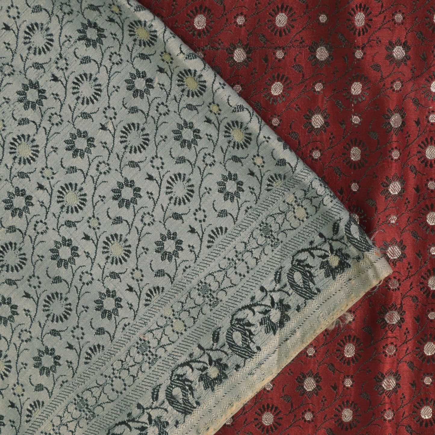 Sanskriti Vintage Soft Red Pure Silk Saree Banarasi Brocade Hand-Woven 4.5+yard