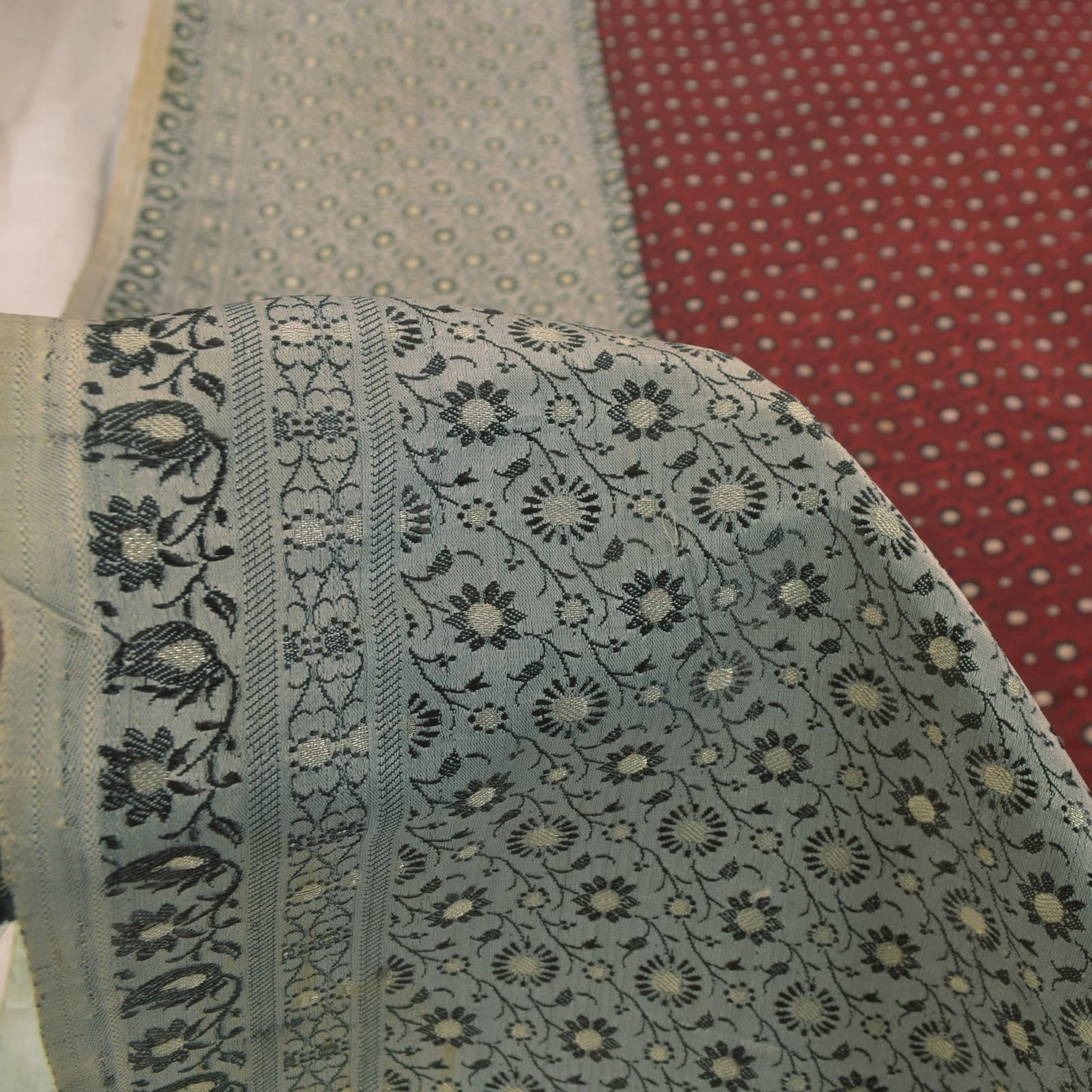 Sanskriti Vintage Soft Red Pure Silk Saree Banarasi Brocade Hand-Woven 4.5+yard