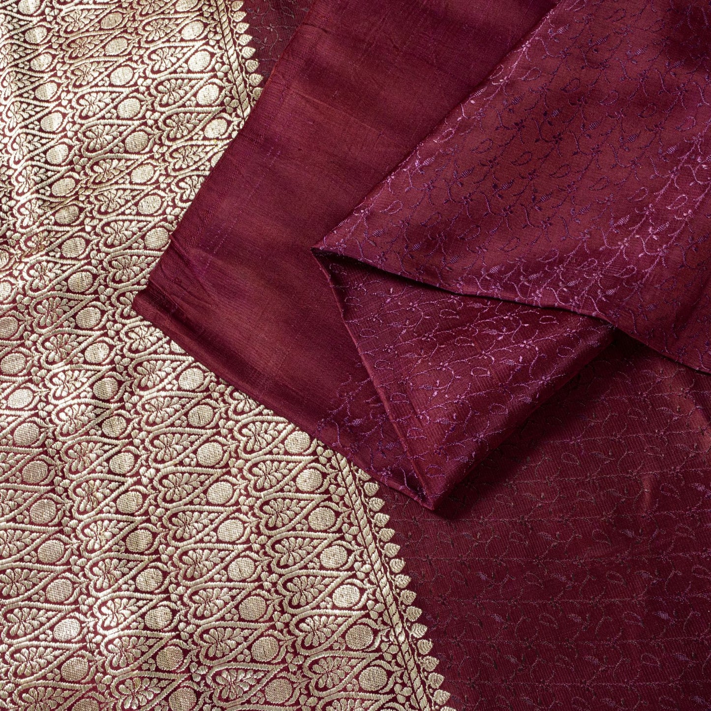 Sanskriti Vintage Purple Soft Pure Silk Saree Banarasi Brocade ZariHandwoven 5YD