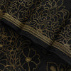 Sanskriti Vintage Black Pure Satin Saree Banarasi Brocade Zari Hand-Woven 6+YD