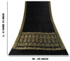 Sanskriti Vintage Black Pure Satin Saree Banarasi Brocade Zari Hand-Woven 6+YD