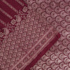 Sanskriti Vintage Red 100% Pure Satin Saree Banarasi Brocade Zari Handwoven 5+YD