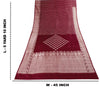 Sanskriti Vintage Red 100% Pure Satin Saree Banarasi Brocade Zari Handwoven 5+YD