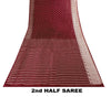 Sanskriti Vintage Red 100% Pure Satin Saree Banarasi Brocade Zari Handwoven 5+YD