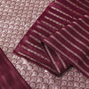 Sanskriti Vintage Red 100% Pure Satin Saree Banarasi Brocade Zari Handwoven 5+YD