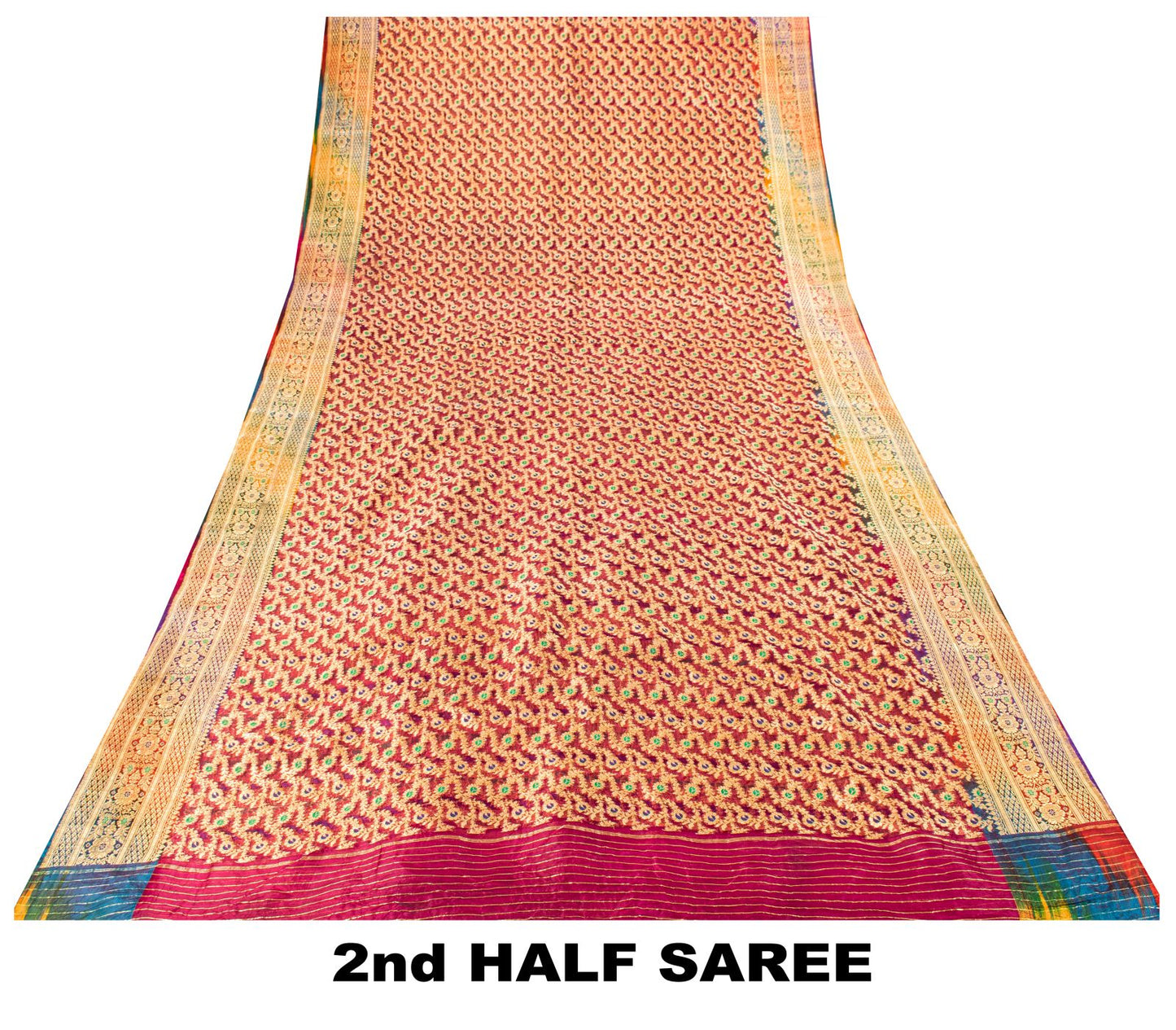 Sanskriti Vintage Saree Banarasi Brocade Purple Pure Organza Zari Bollywood Sari