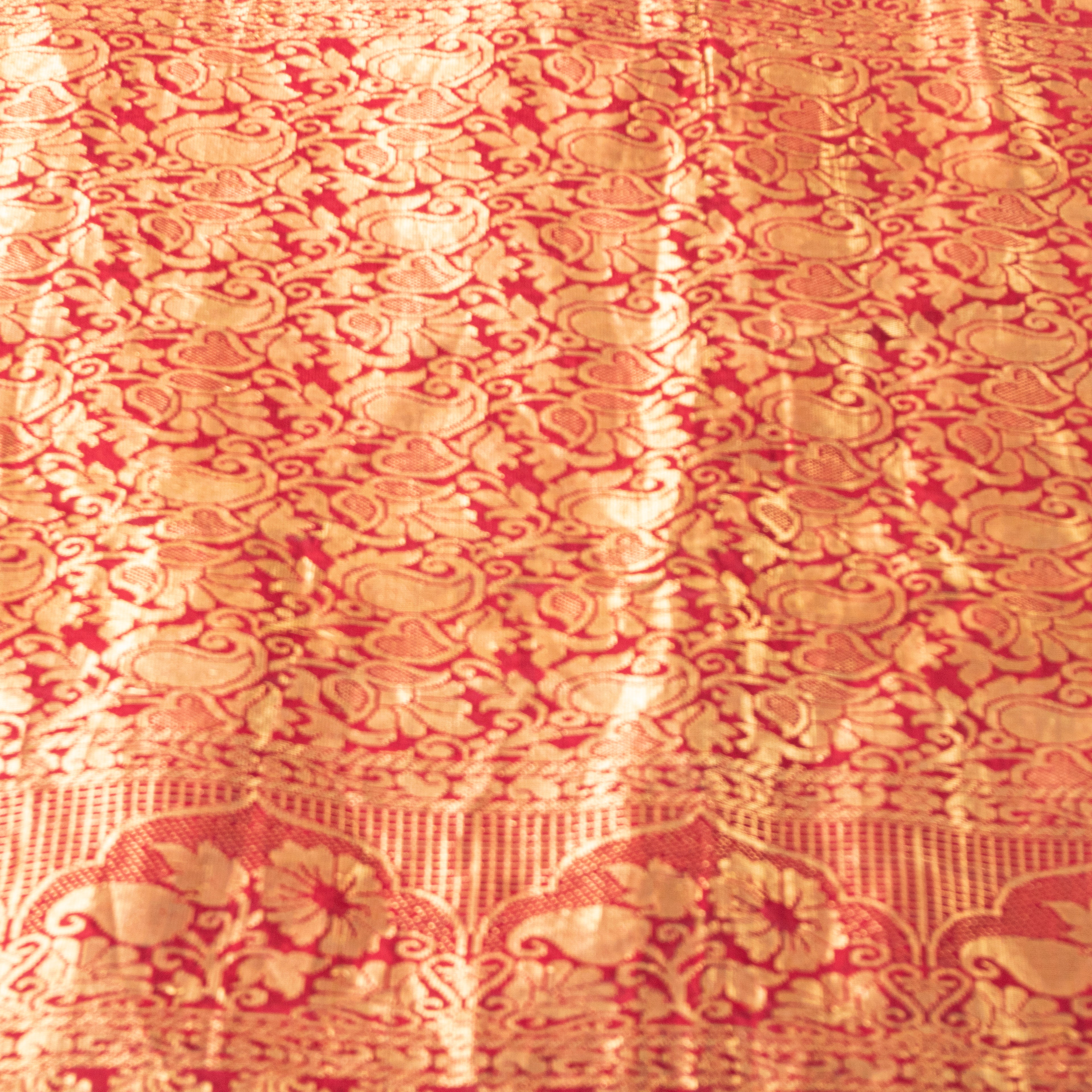 Sanskriti Vintage Saree Red Sarees 100% Pure Silk Kanjivaram Tamilnadu Bollywood Zari Hand Woven 5+ Yard Craft Fabric Sari Indian Heritage