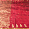 Sanskriti Vintage Saree Red Sarees 100% Pure Silk Kanjivaram Tamilnadu Bollywood Zari Hand Woven 5+ Yard Craft Fabric Sari Indian Heritage