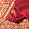 Sanskriti Vintage Red Sarees Pure Silk Kanjivaram Tamilnadu Zari Hand Woven Sari